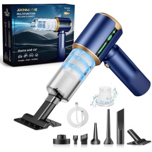 JIXINMIYUE 7-in-1 Cordless Car Vacuum - Blue